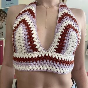 Knitted crochet top